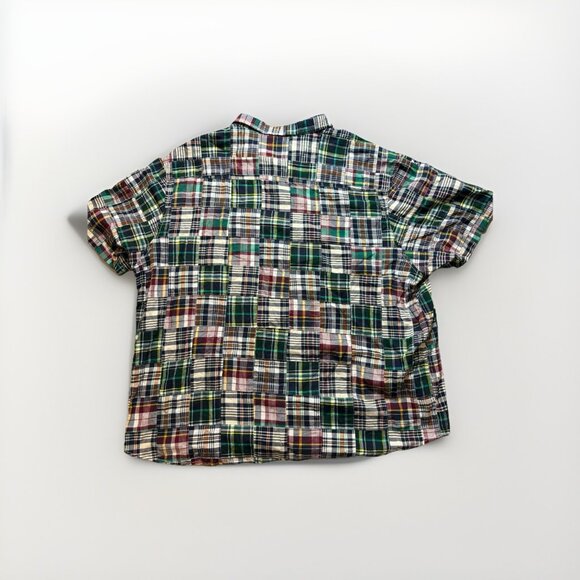 Scandia Woods Shirt Mens 4XL Madras Patchwork Cotton Short Sleeve Button Down - Picture 5 of 5